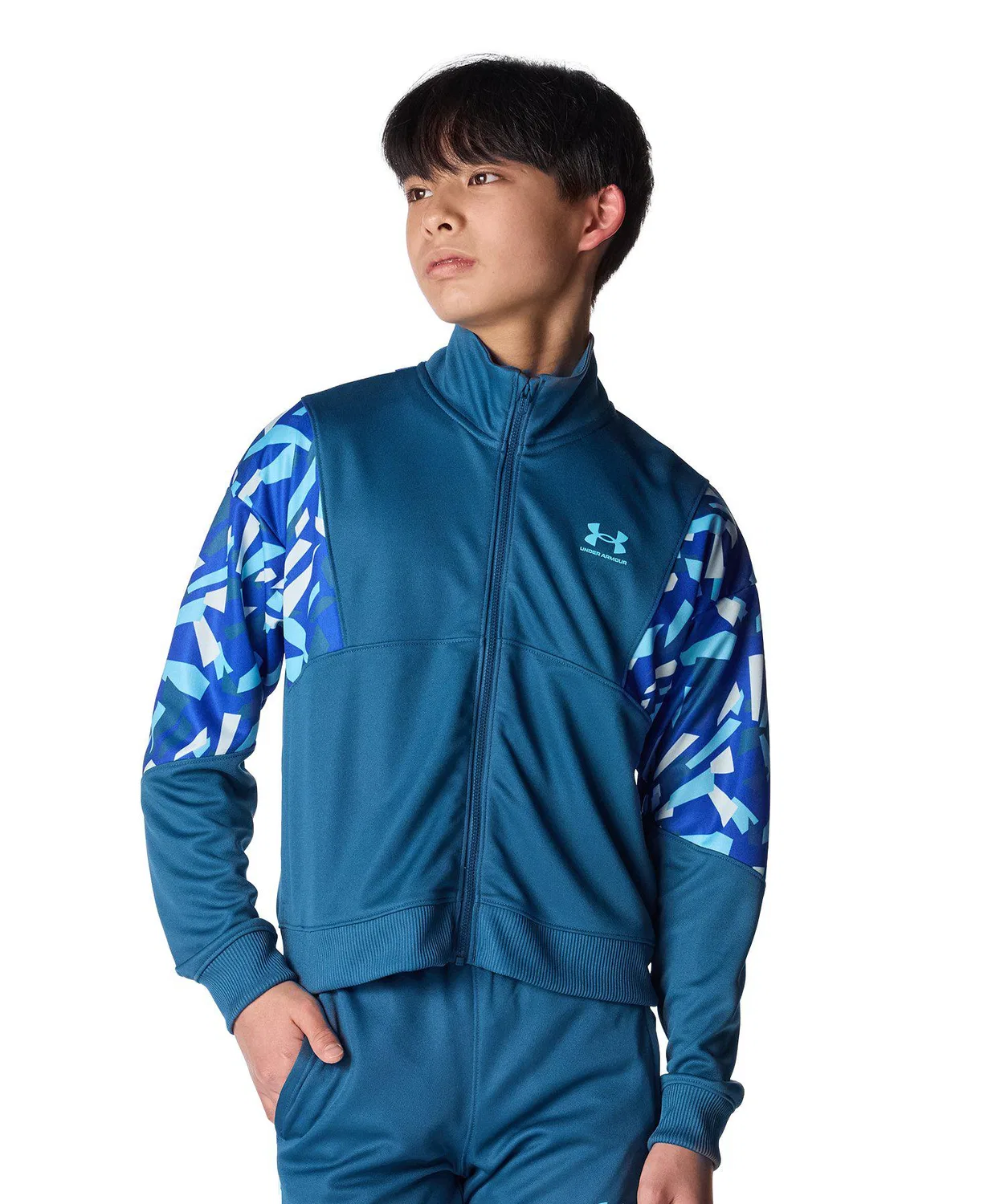 Детская куртка UA Print Block Track Jacket, синяя