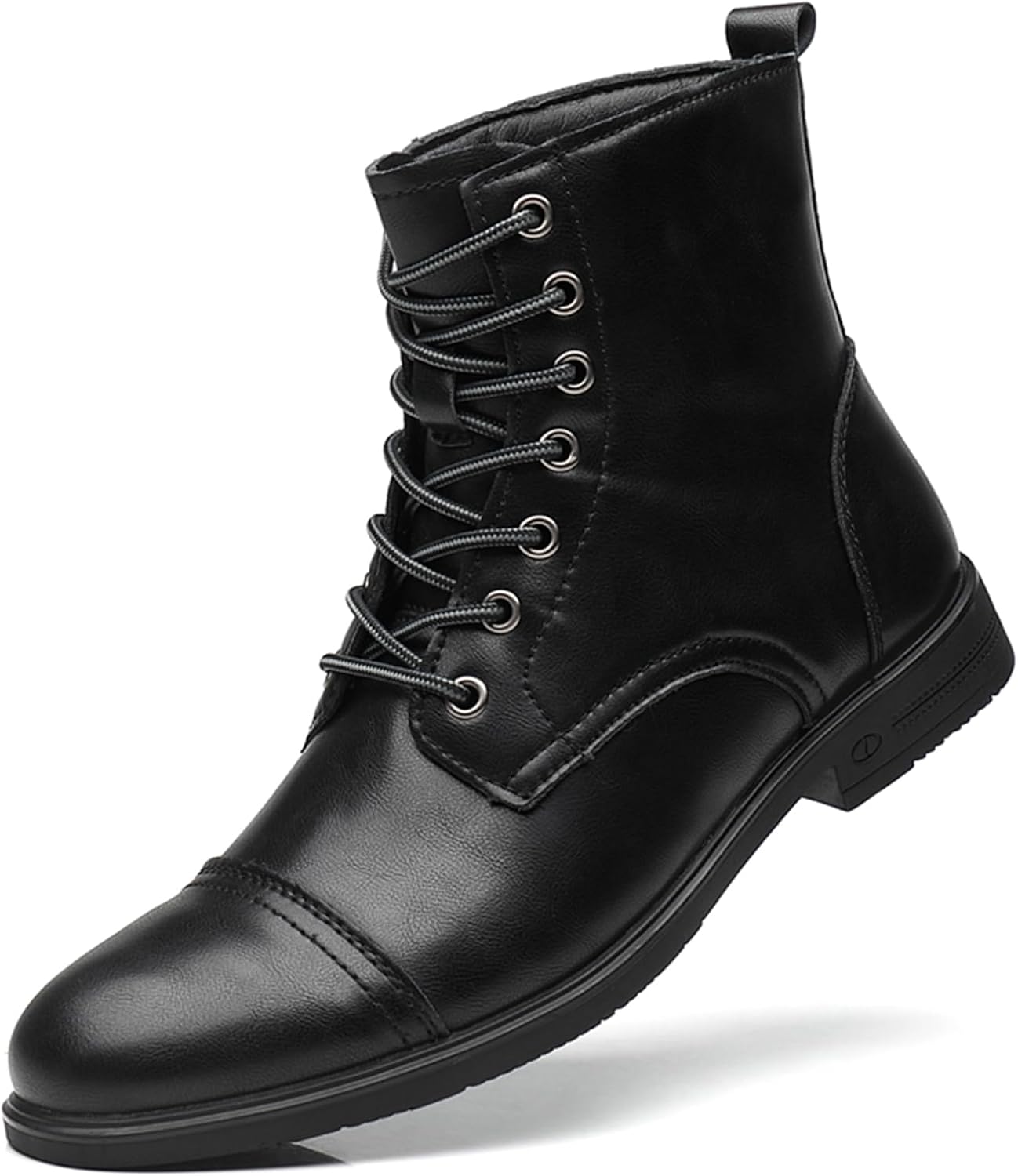 

Мужские ботинки с шнуровкой из натуральной кожи, боевые, низкие, с круглым носком, стильные туфли, легкие, удобные, классические, противоскользящие, с крыльями для повседневной носки, прогулок на улице и повседневного делового стиля Psieicwm, че...