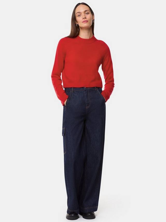 

Джемпер crop crew из кашемира Whistles, красный