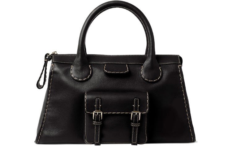

Chloé Сумка Chloe Edith из кожи буйвола, через плечо, женская, среднего размера, черная