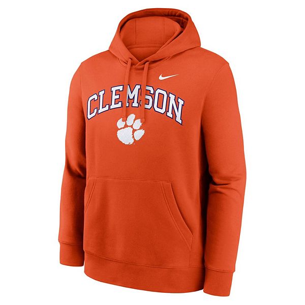 Толстовка с капюшоном мужская orange clemson tigers club fleece arch pullover Nike — фото 3