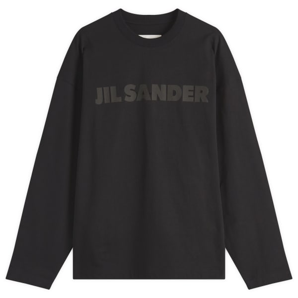 

Футболка с длинным рукавом и логотипом Jil Sander, черный