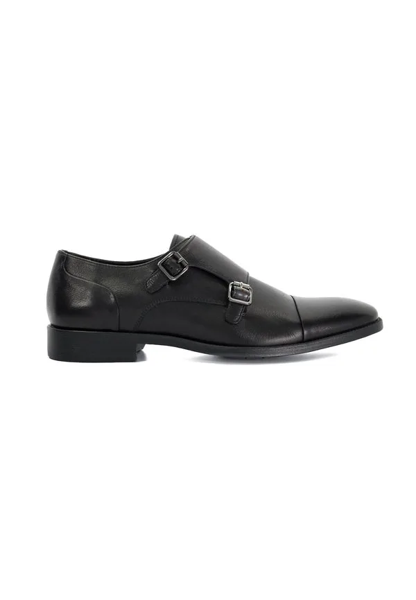 Satchin wf широкие чулки с двойной пряжкой, стильные слипоны Dune London, Black