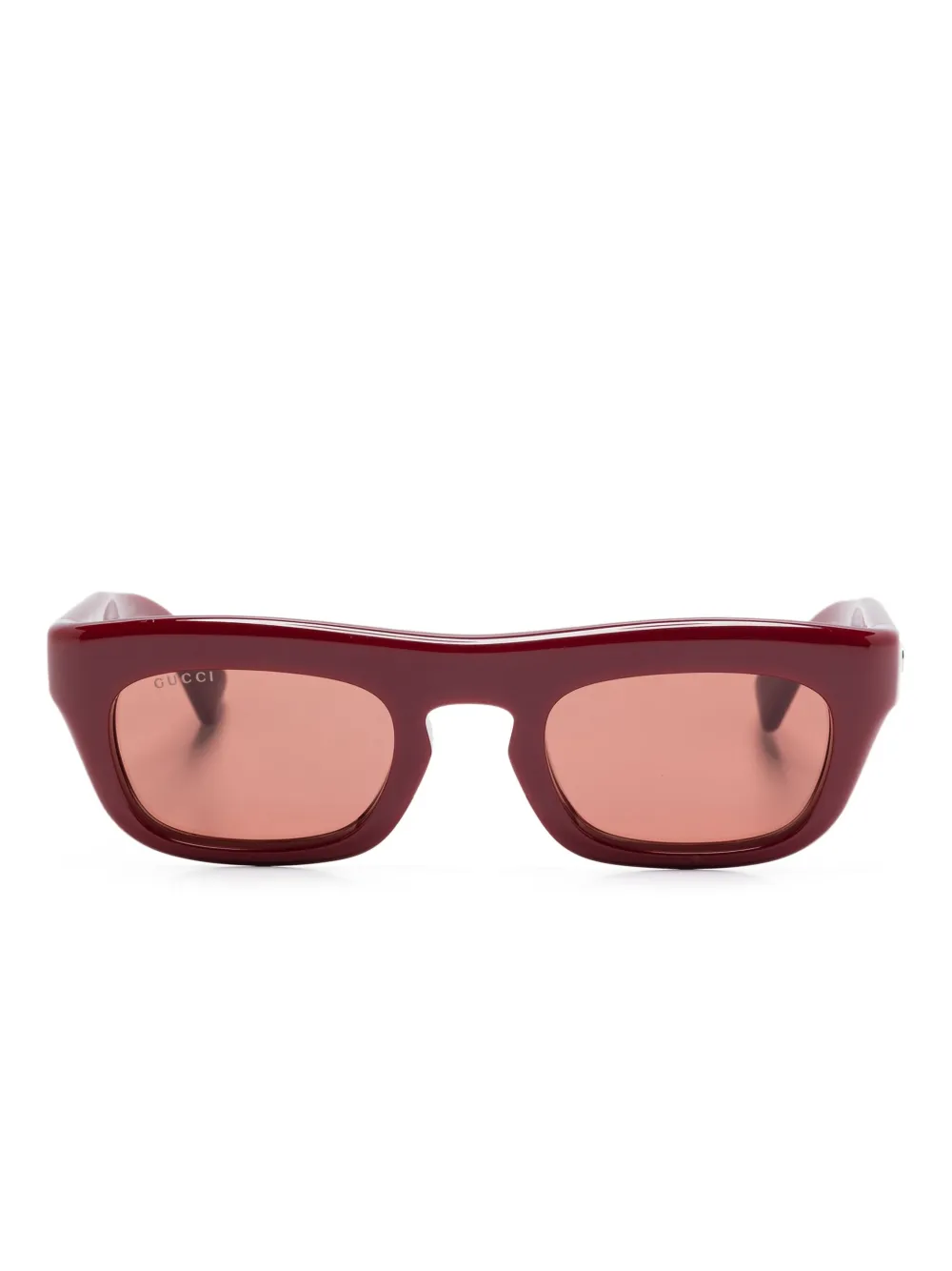 

Солнцезащитные очки в прямоугольной оправе Gucci Eyewear, красный