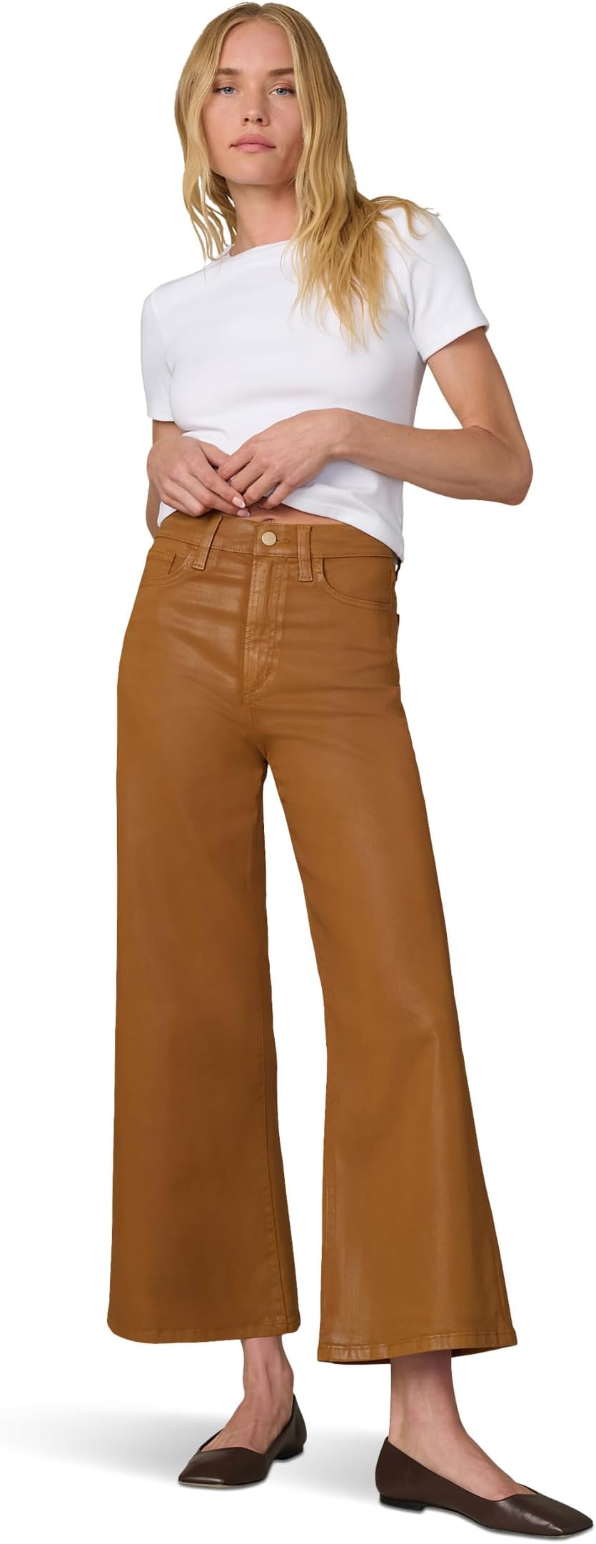 

Джинсы Joe's Jeans Women's The Mia Wide Leg Ankle Coated, Bronze Brown