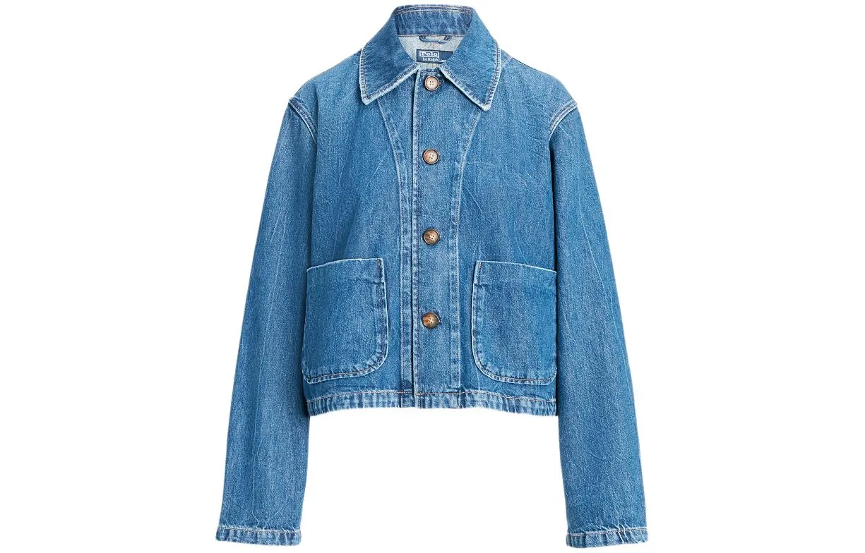 Polo Ralph Lauren Джинсовая куртка SS24 для женщин в цвете washed blue