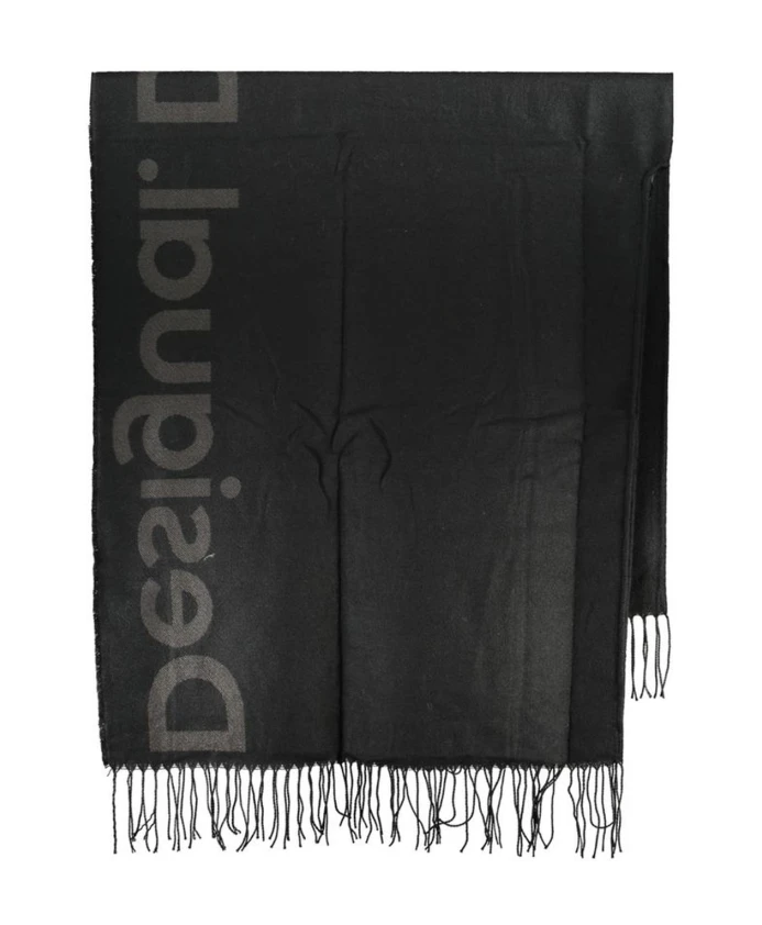 

Вязаный шарф с бахромой Desigual, черный