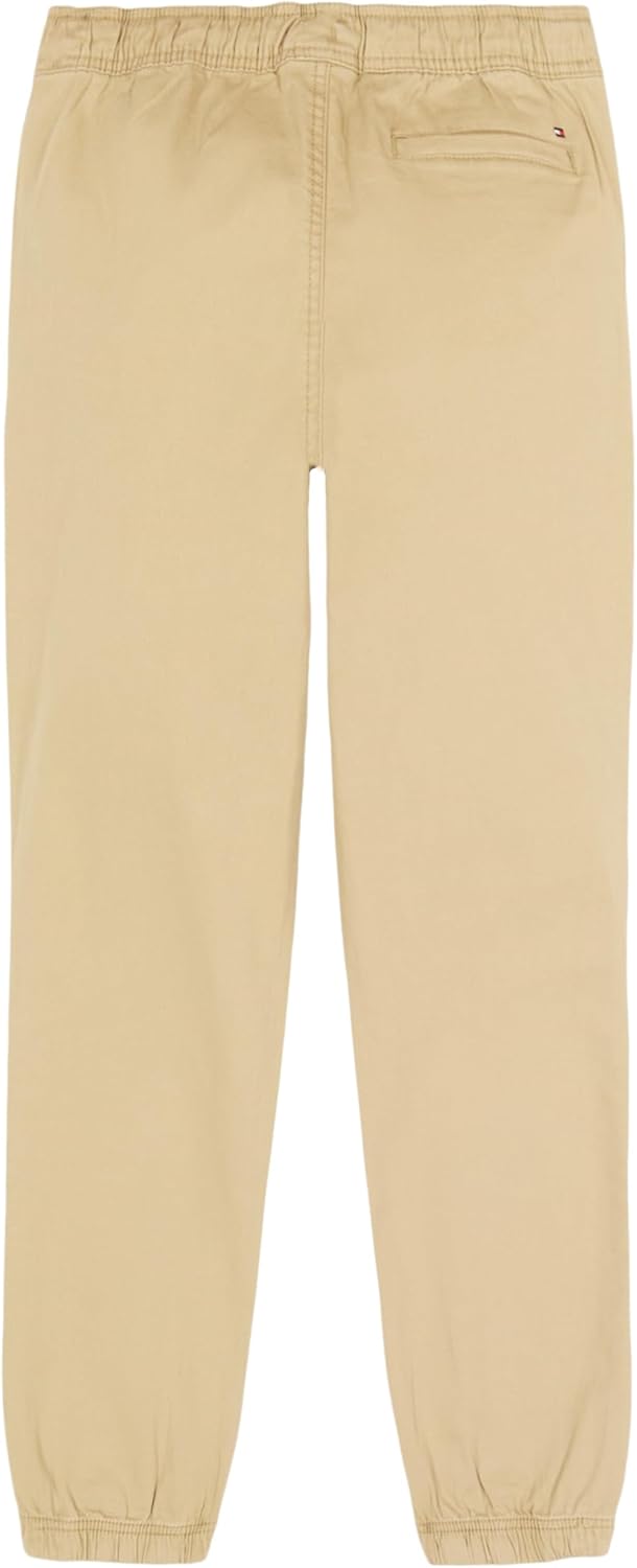 Брюки-джоггеры Tommy Hilfiger Boys Clark из эластичного твила с завязкой на шнурке, Tan Chino — фото 2