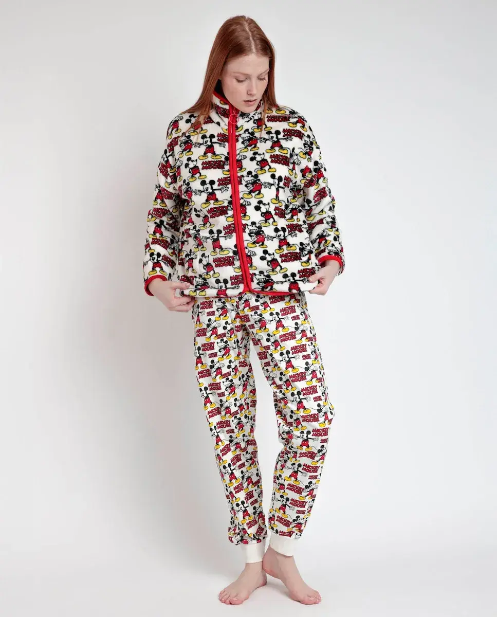 

Женский халат с длинными рукавами из теплой ткани красного цвета Disney