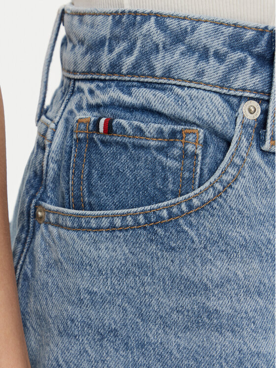 Джинсовая юбка обычного кроя WW0WW44392 Tommy Hilfiger, синий — фото 4