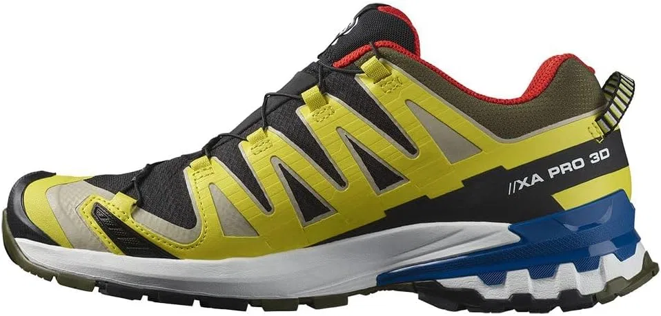 Мужские беговые кроссовки Salomon M Xa Pro 3D V9, Black Buttercup Lapis Blue — фото 4