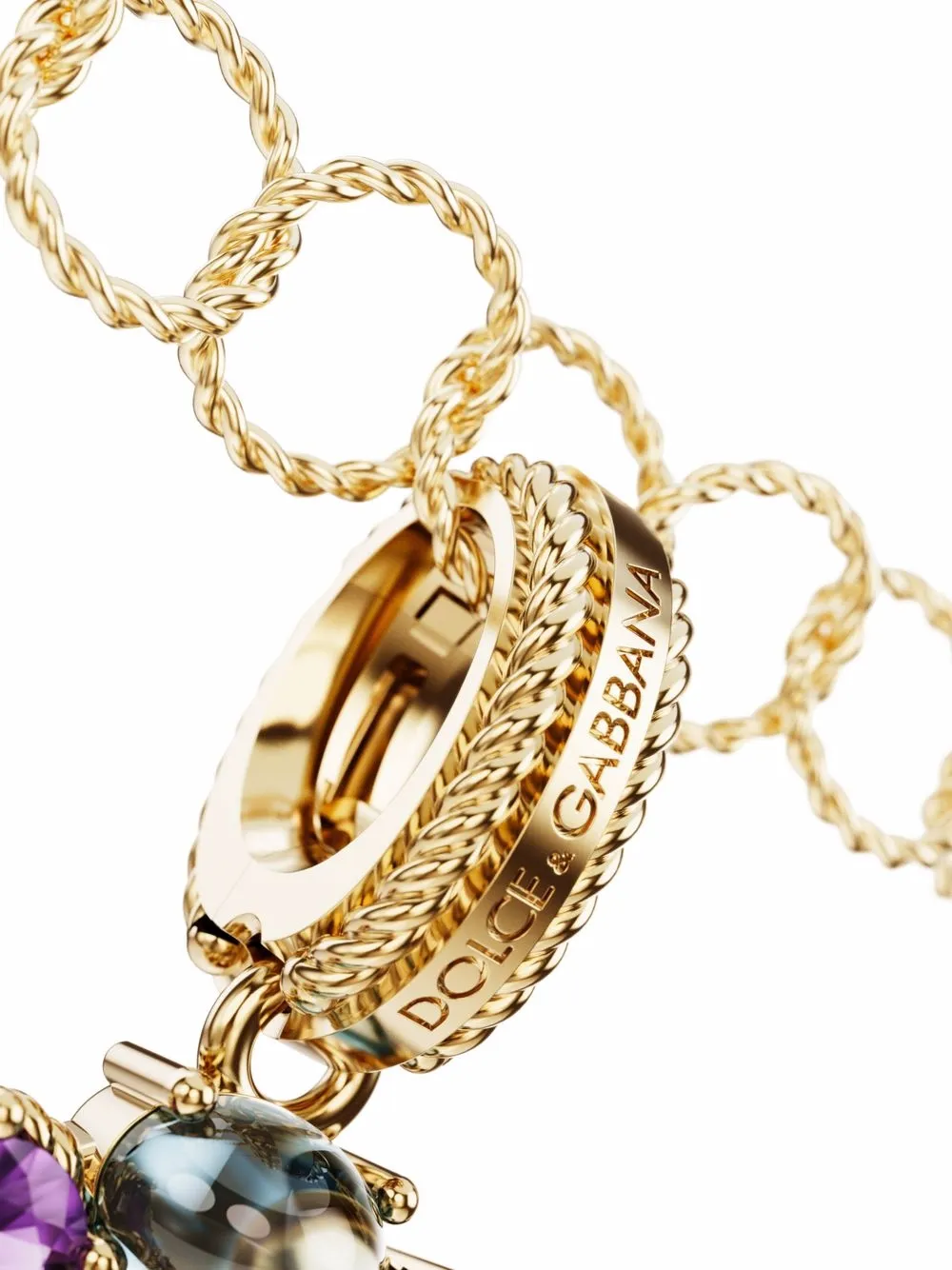 Подвеска Number 0 из желтого золота с камнями DOLCE & GABBANA, золотой — фото 3