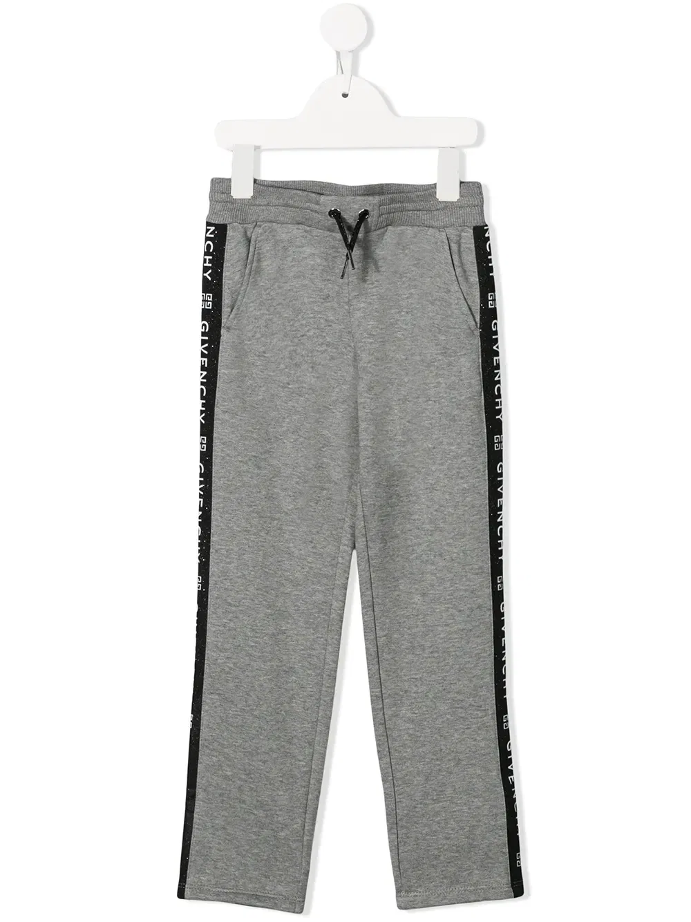 Спортивные брюки с контрастными полосками Givenchy Kids, серый