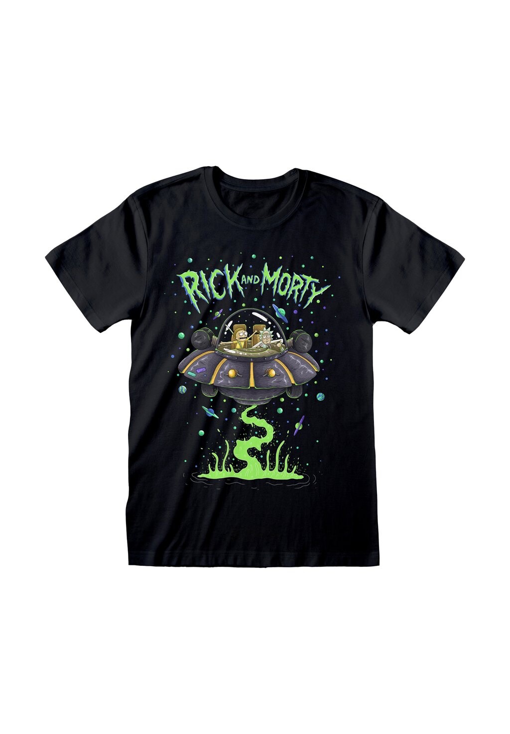 

Футболка с принтом RICK AND MORTY SPACESHIP Henry Tiger, черный