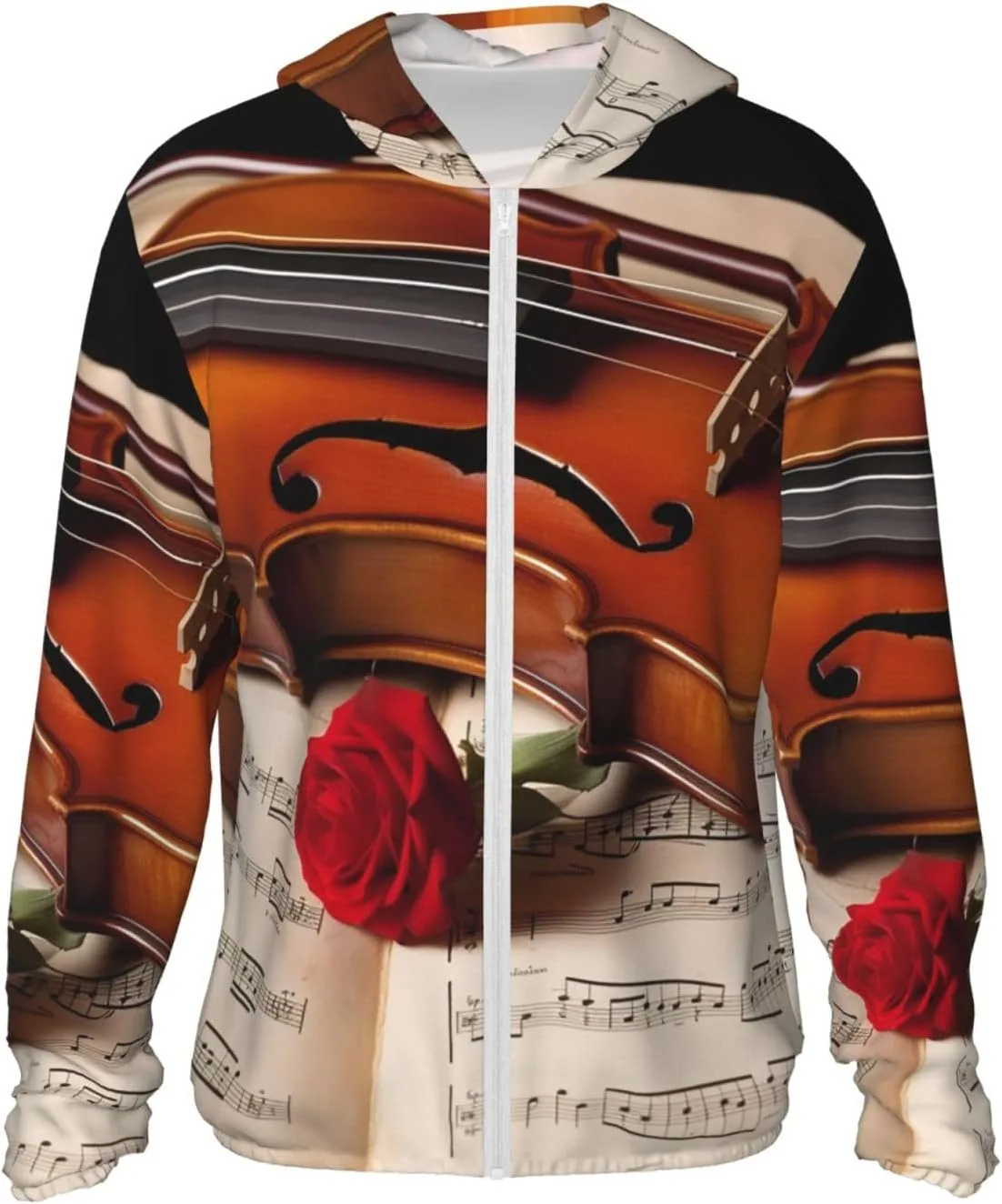 

Мужская толстовка с капюшоном UPF 50+ на молнии, с длинным рукавом и карманом FHEBNDS