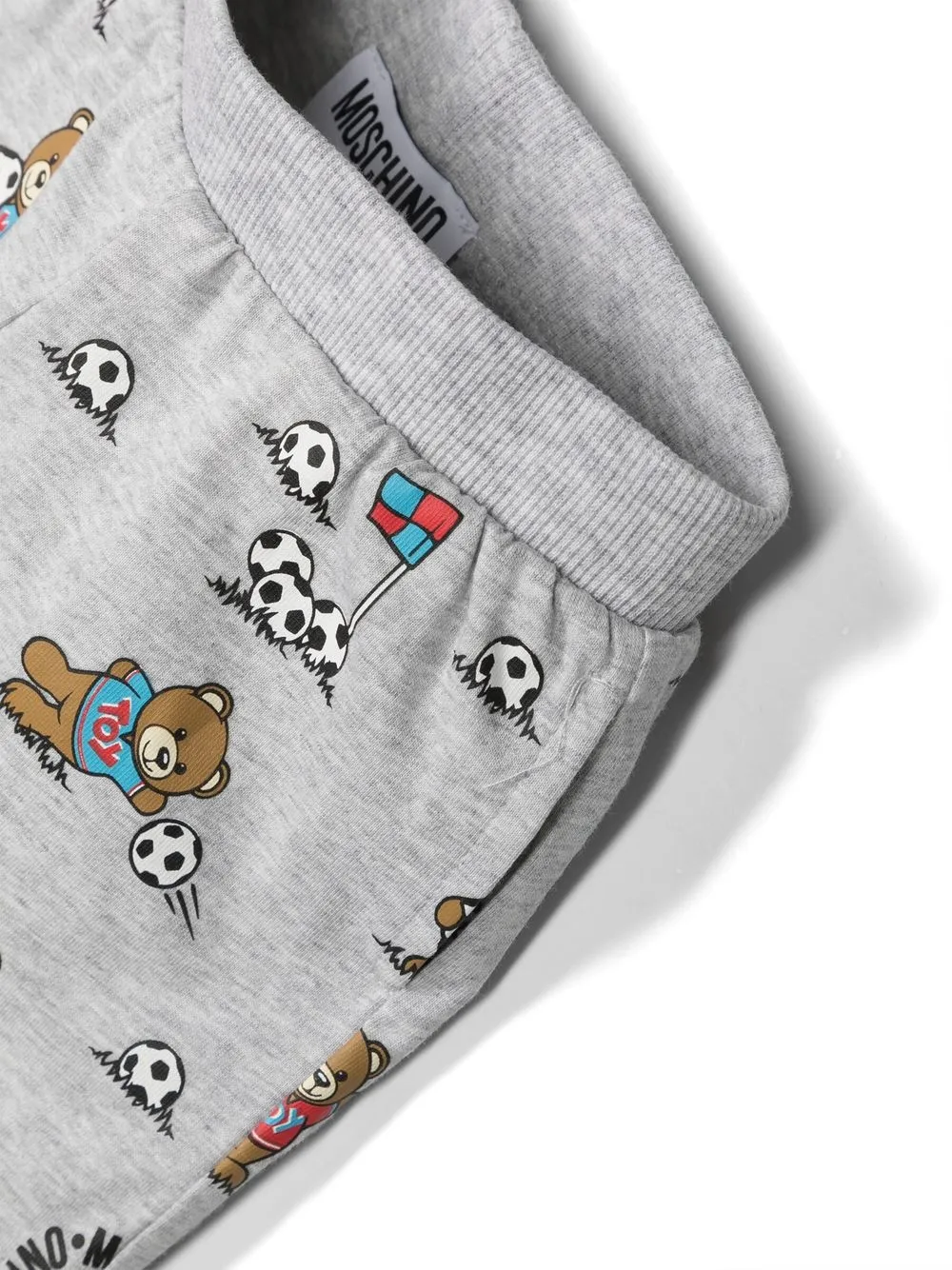 Комплект из футболки и шортов с принтом Teddy Bear Moschino Kids, белый — фото 3