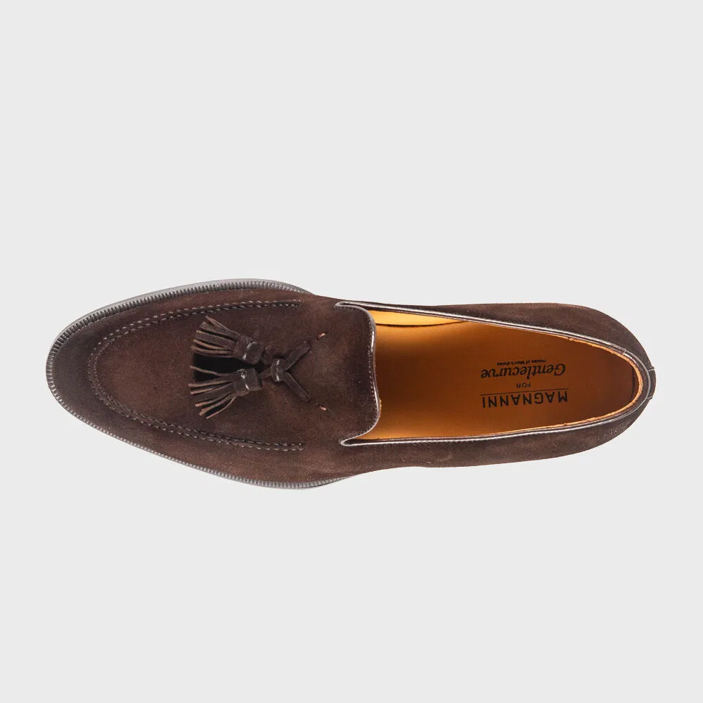 Мужские лоферы с кисточками Magnanni 24376 цвета какао — фото 2