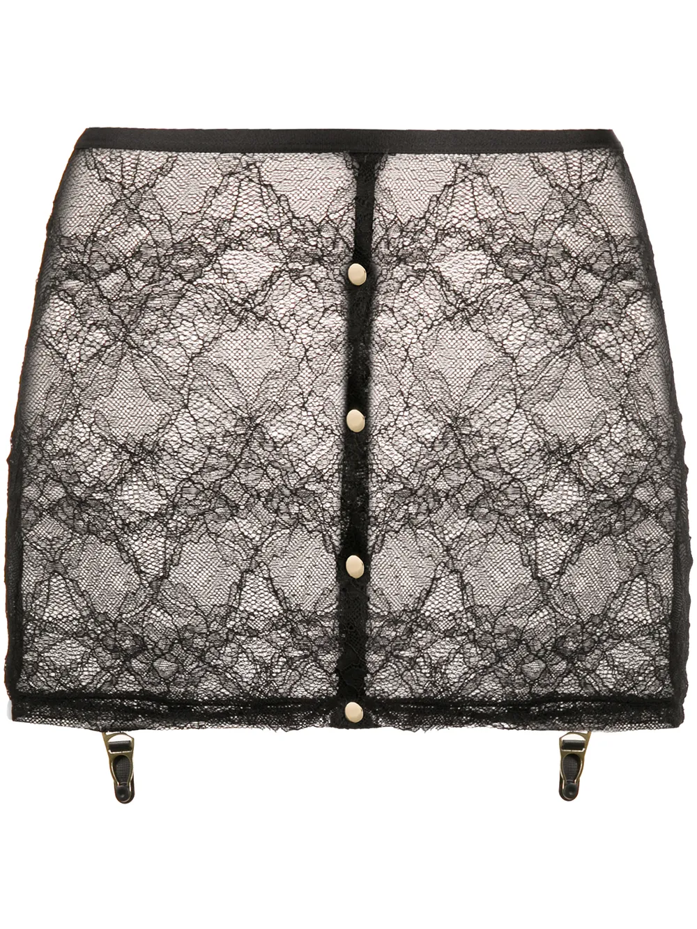 

Кружевная юбка с подтяжками Maison Close, черный