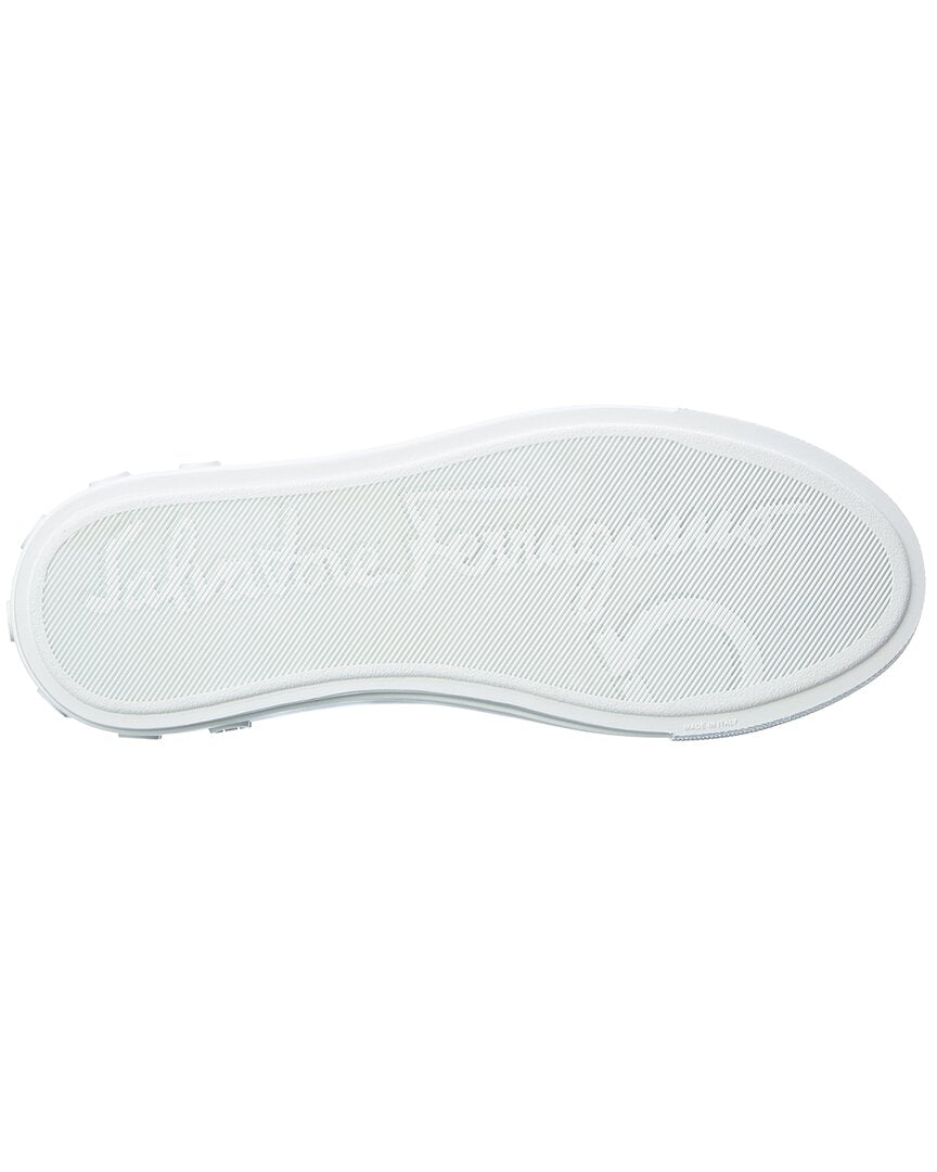 Кроссовки Ferragamo Mediterr из экологичного холста Salvatore Ferragamo, белый — фото 4