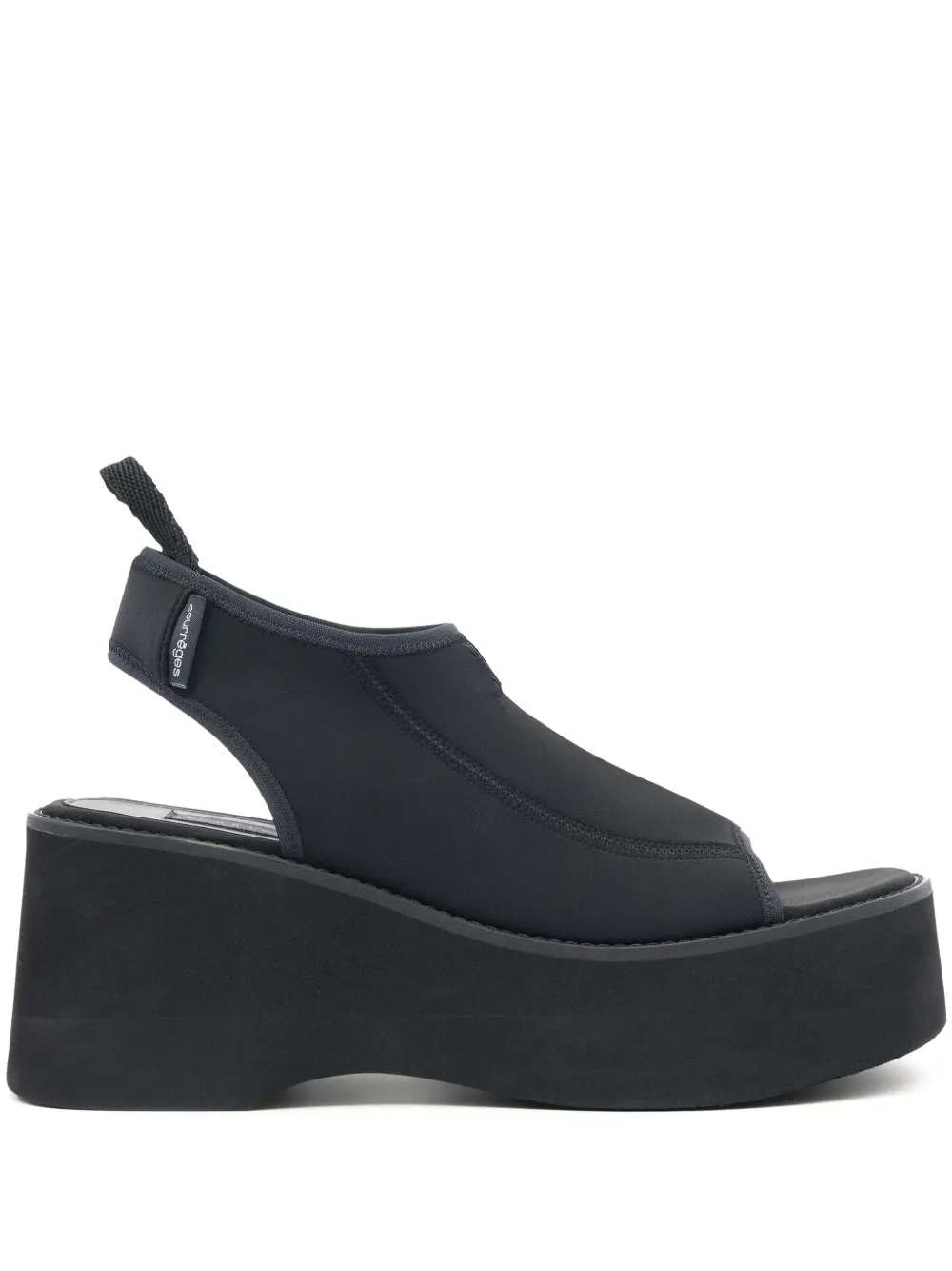 Сандалии Scuba Wave 90 на платформе Courrèges, черный