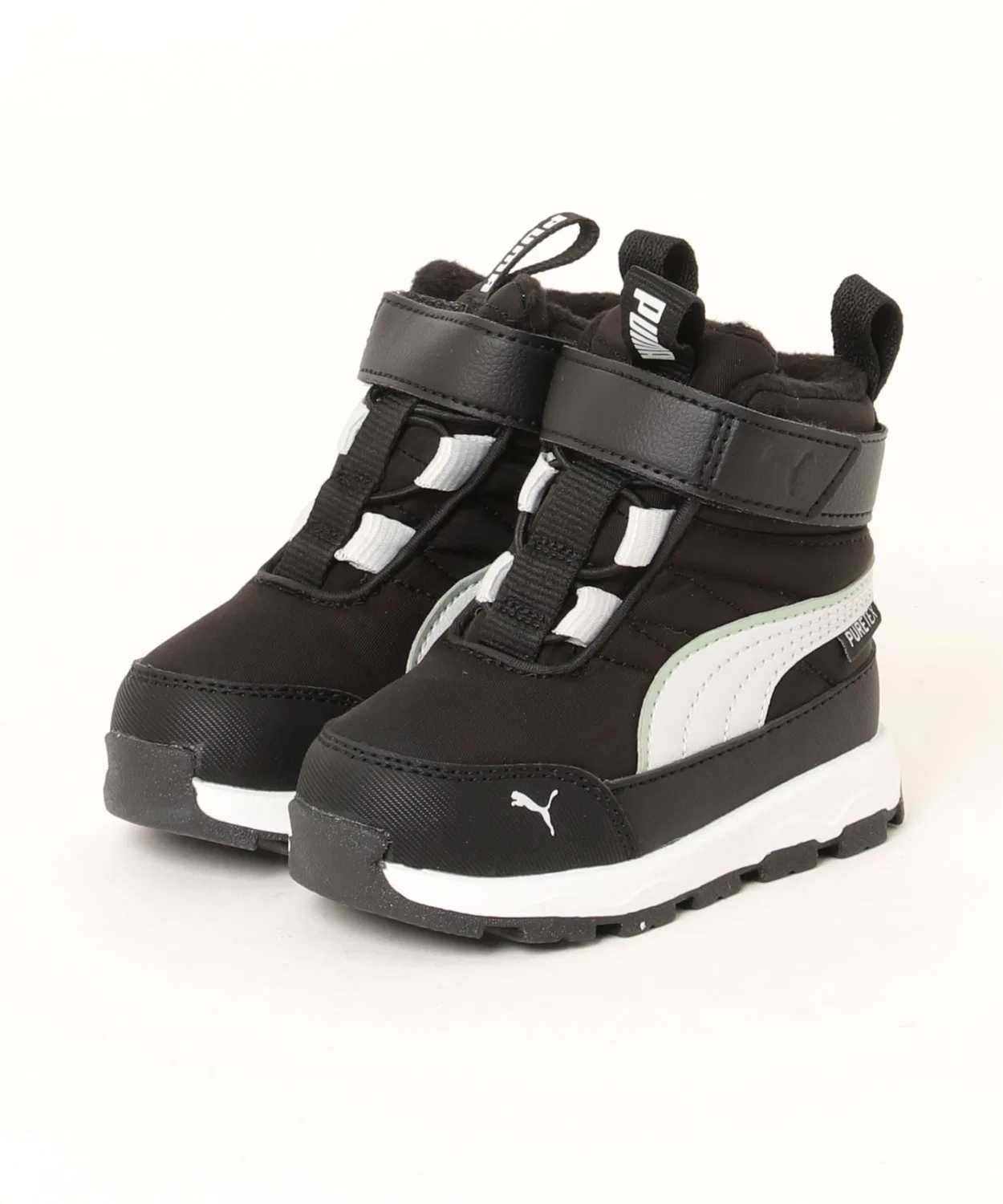 Ботинки детские PUMA Evolve Putext с SoftFoam+, 12-16cm, чёрно-серые — фото 2