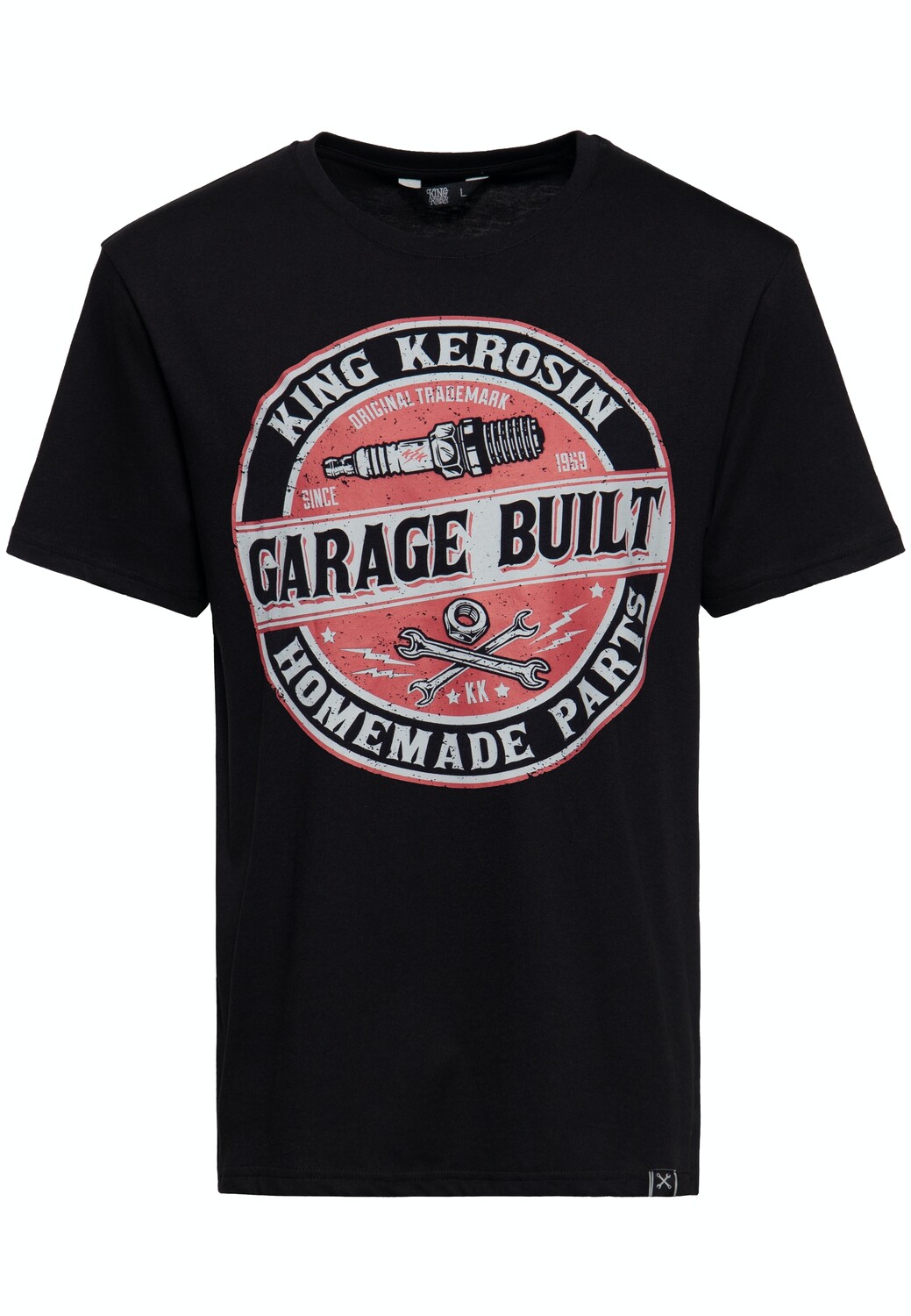 

Футболка King Kerosin mit Frontprint im Workerstyle Garage Built, черный