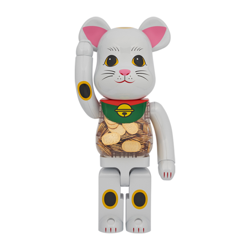 

Be@Rbrick Коллекция золотых монет «Счастливый кот» из 1000% золота, овальные, с белым покрытием, модные и стильные фигурки, 70 см