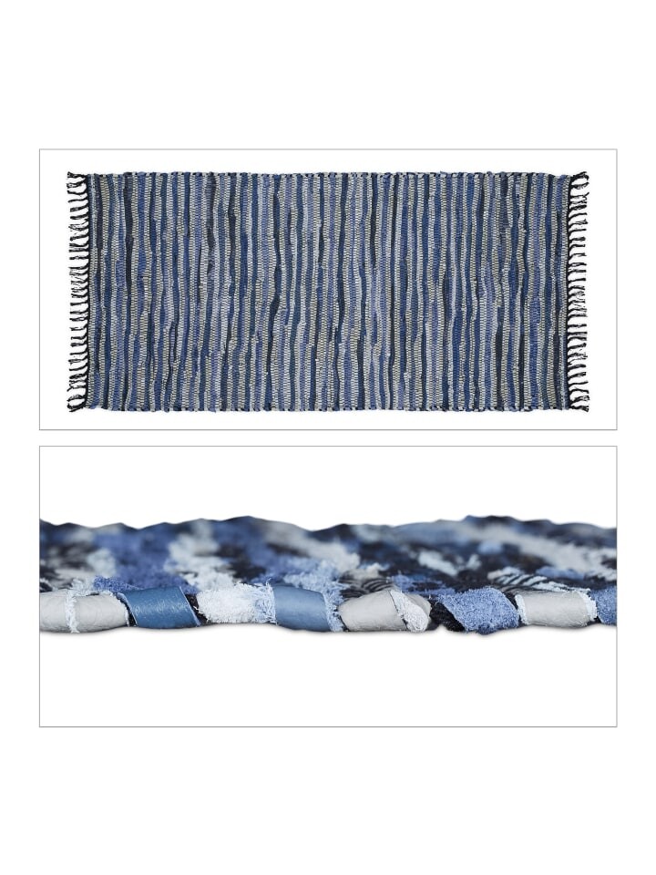 

Ковер relaxdays, цвет blau/grau/ 70 x 140 cm