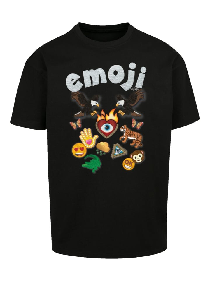 

Футболка F4NT4STIC emoji couture logo with icons, черный