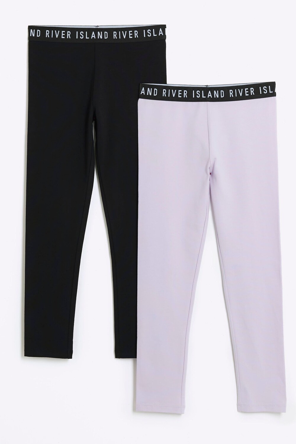 

Леггинсы для девочек из 100% хлопка с поясом, 2 упаковки River Island, черный