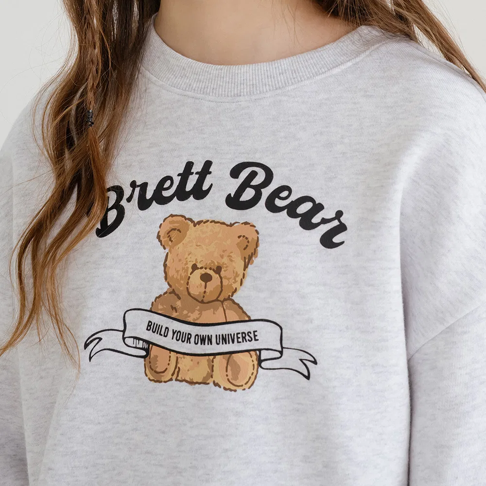 Детский укороченный свитшот Classic Brett Bear белый от Brettailor — фото 2
