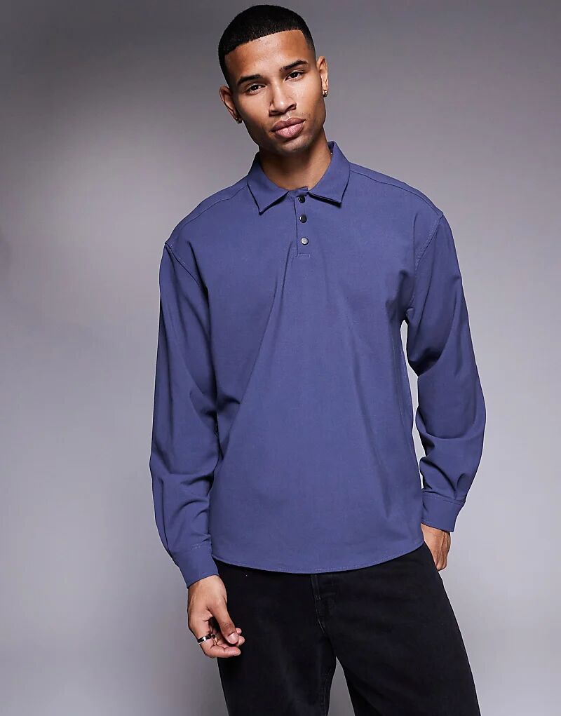 

Поло-пуловер свободного кроя ASOS DESIGN серого цвета — часть комплекта