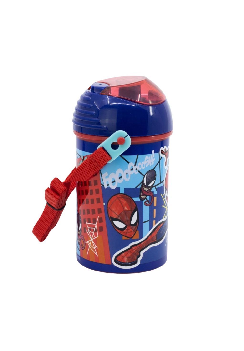 

Детская бутылка для воды Spiderman 450 мл для школы и отдыха Marvel, красная 17,3x7,5x7,5 см