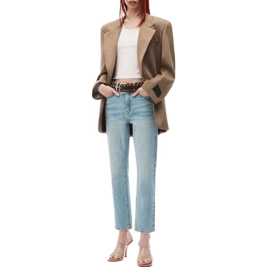 Джинсы Mid Rise Straight Leg Alexander Wang, синие — фото 3