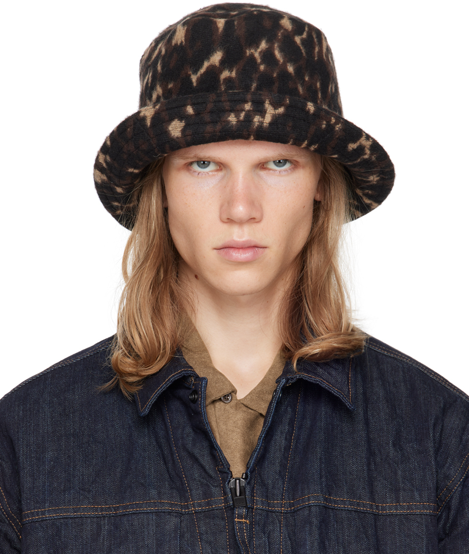 

Панама с жаккардовым принтом черного и коричневого цветов Engineered Garments