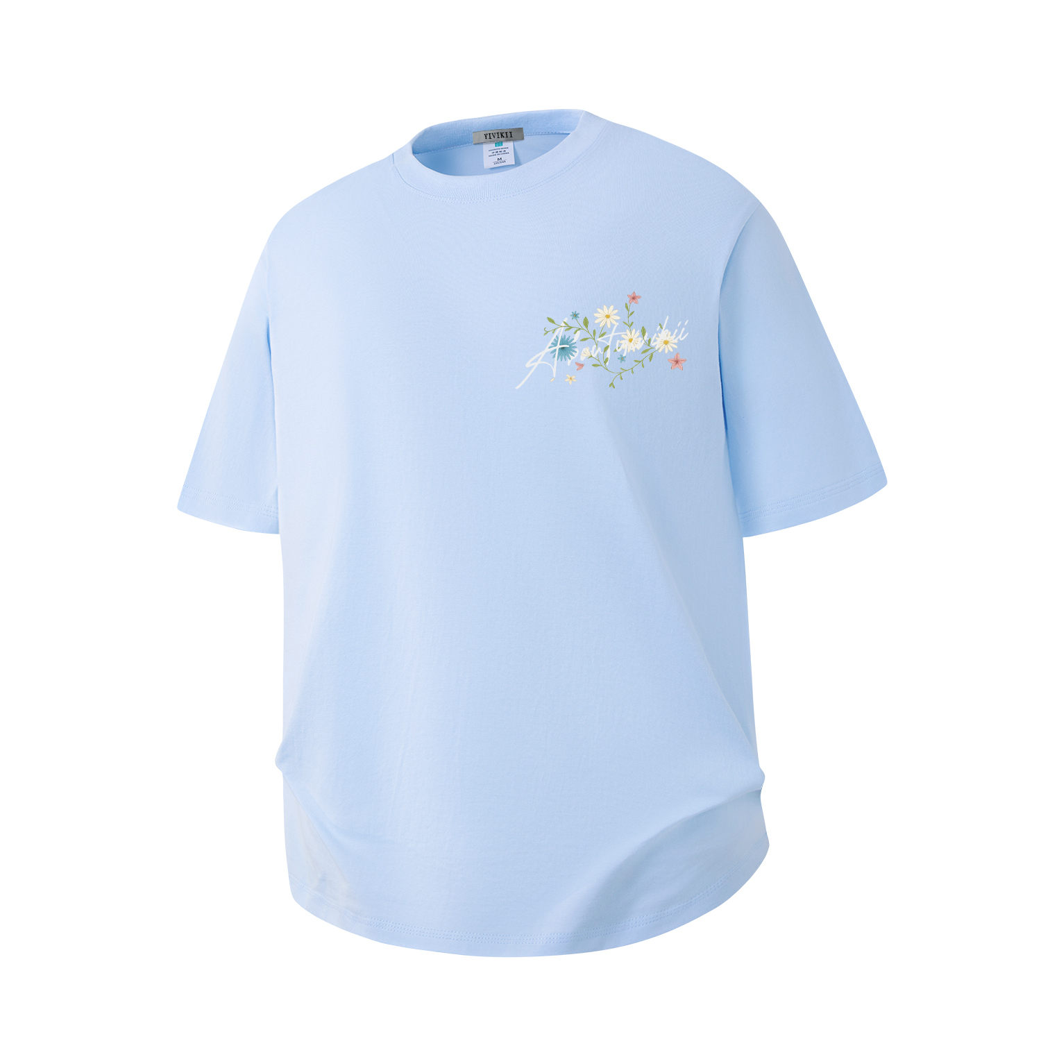 

Футболка с коротким рукавом унисекс YIVIKII, синий