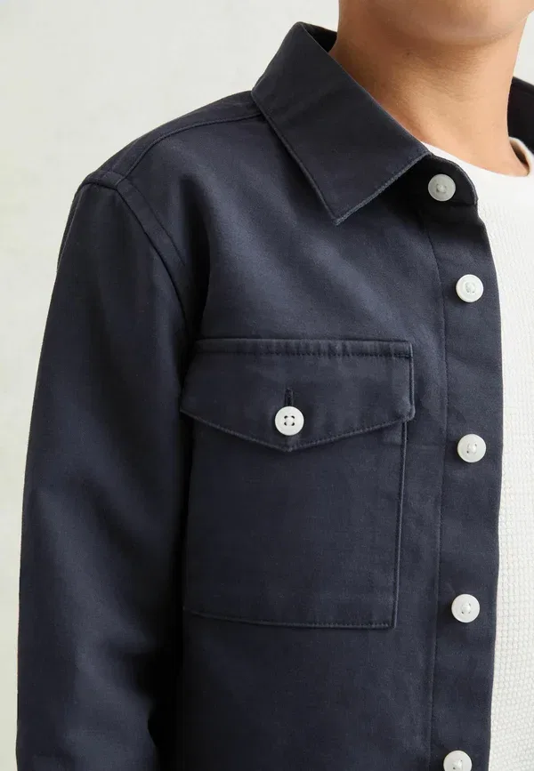 Куртка-овершорт Reiss Isle button through overshirt, темно-синий — фото 2