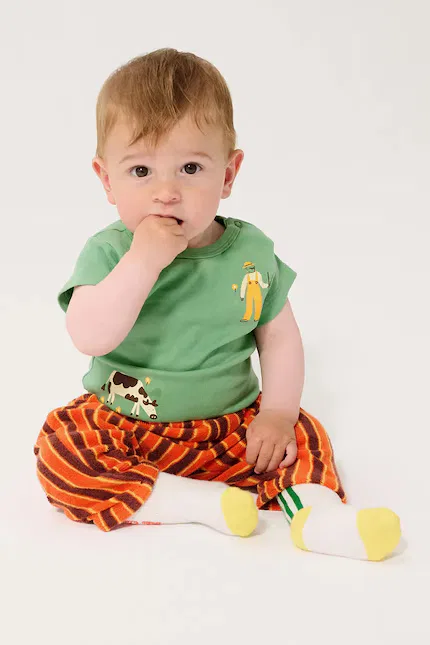 Боди с коротким рукавом Farm Adventure Bobo Choses, бирюзовый