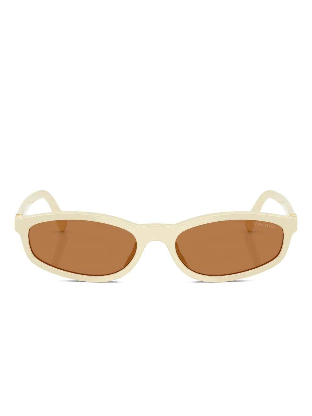 

Солнцезащитные очки в овальной оправе Miu Miu Eyewear, белый