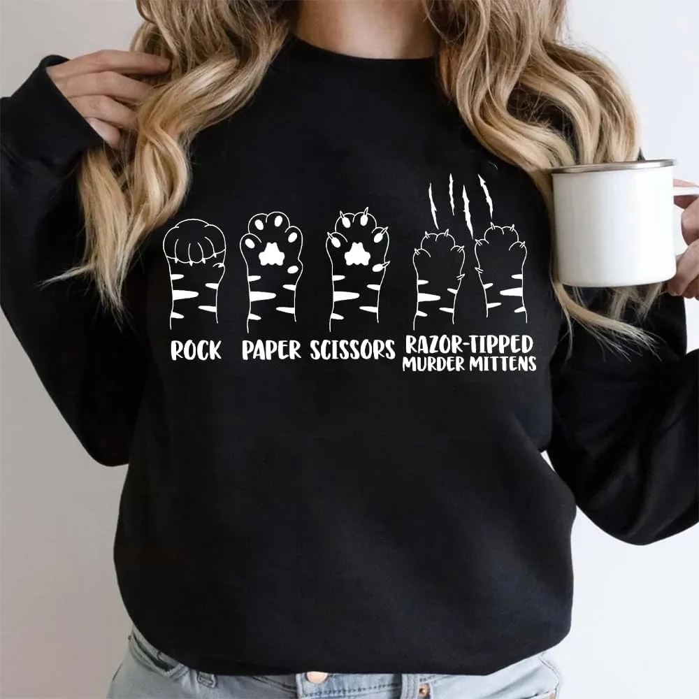 Толстовка Rock Paper Scissors с принтом лапки — фото 3