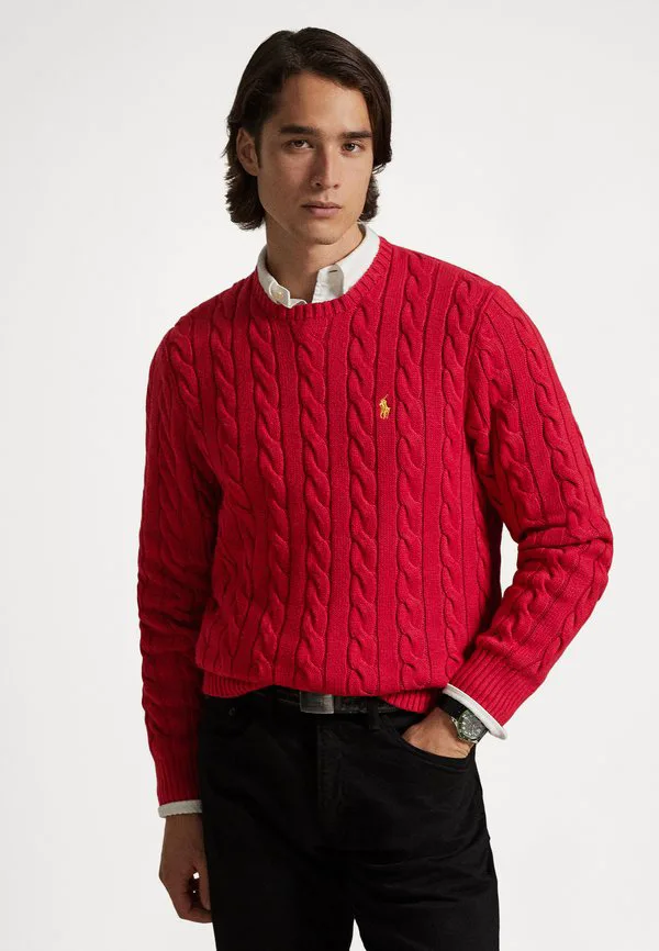 Хлопковый свитер крупной вязки, посвященный китайскому новому году Polo Ralph Lauren, Park Avenue Red