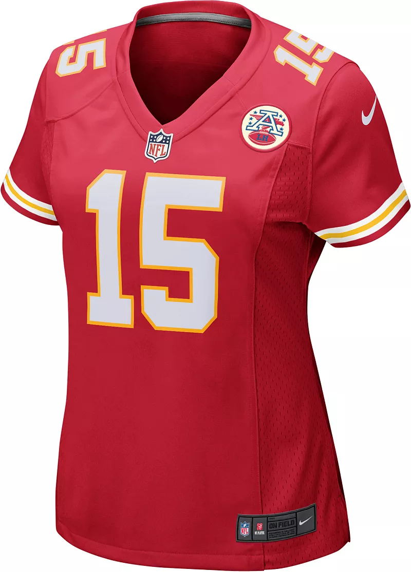 Женская красная игровая майка Nike Kansas City Chiefs Патрика Махоумса № 15 — фото 2