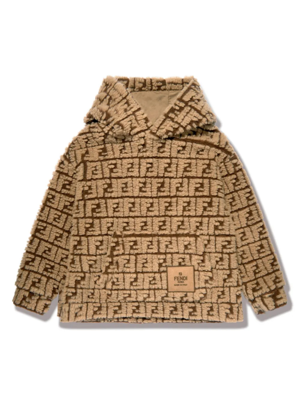 

Худи с логотипом FF Fendi Kids, нейтральный
