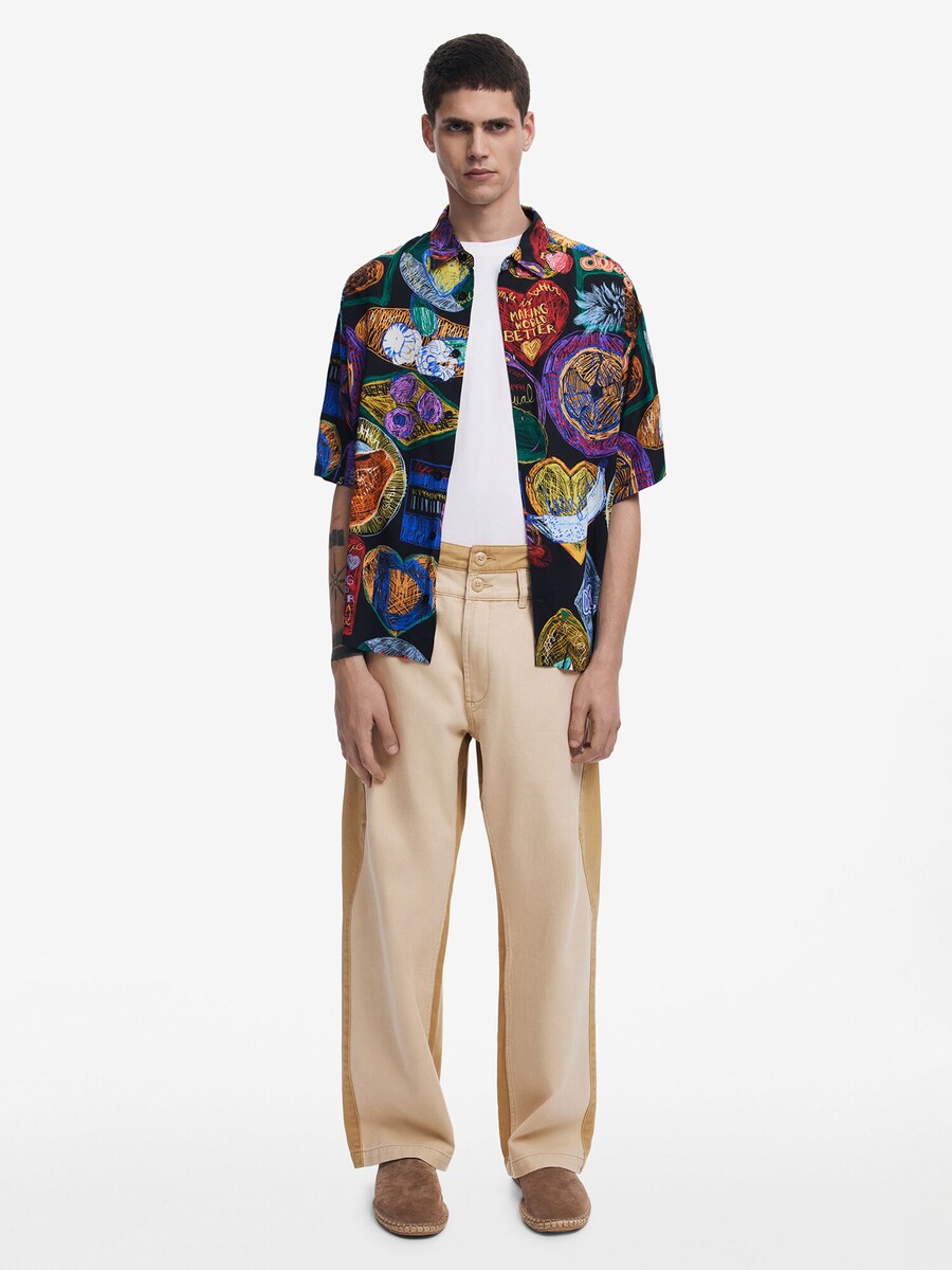 

Рубашка на пуговицах классического кроя Desigual, черный