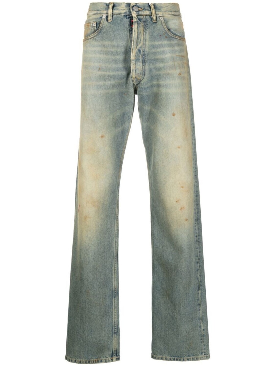 

Maison Margiela прямые джинсы с эффектом потертости, синий