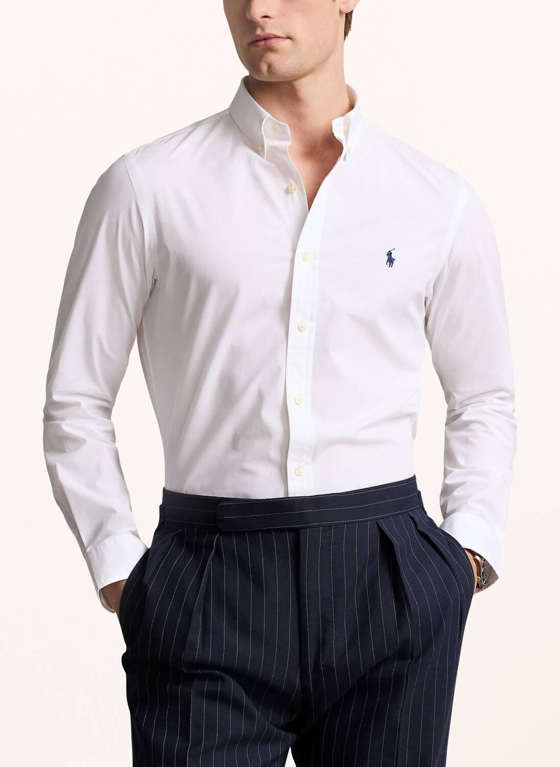 Рубашка узкого кроя Polo Ralph Lauren, белый — фото 4