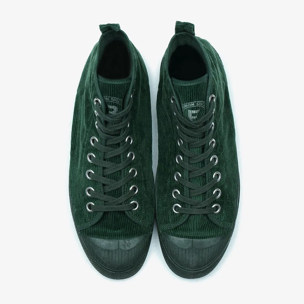 Мужские высокие кеды Stella Corduroy B79 цвета бутылочного стекла от Bensimon — фото 3