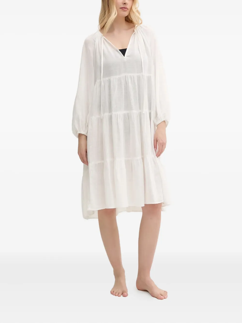 

Платье миди из органического хлопка Polo Ralph Lauren, белый