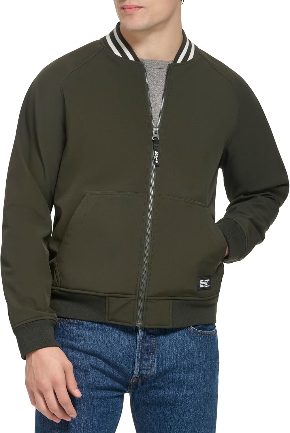 Мужская куртка-бомбер Levi's Softshell Varsity, Olive