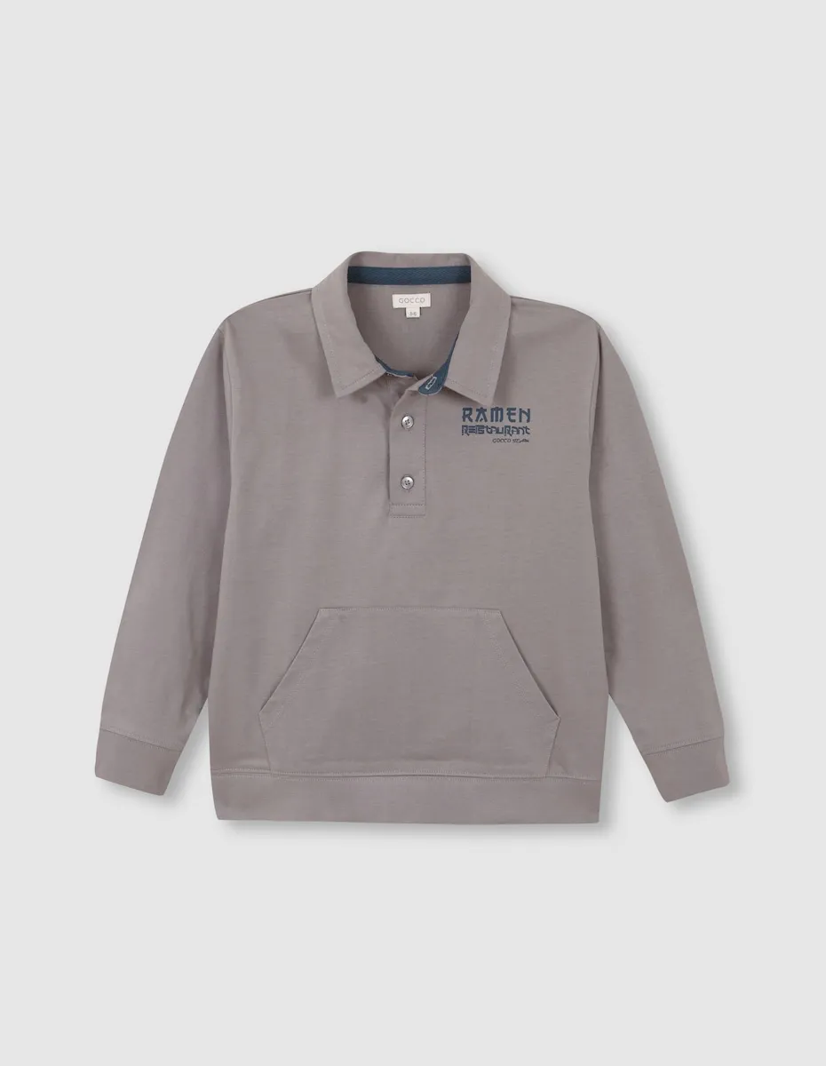 

Детская футболка с рисунком рамэна Gocco, серый